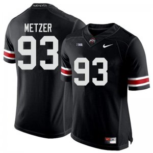 Men's Ohio State Buckeyes #93 Jake Metzer Black Nike NCAA College Football Jersey Freeshipping GFP7744BO